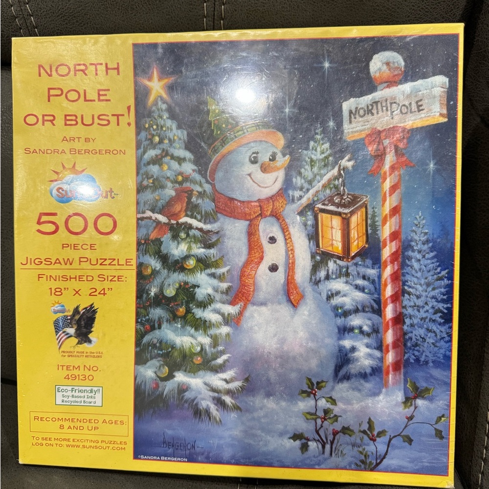 North Pole or Bust! 500 Piece Jigsaw Puzzle